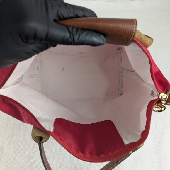 Authentic Longchamp Le Pliage Nylon Pink Tote Shoulder Bag Made in China. - Picture 3 of 15